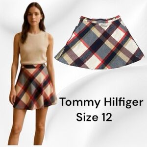 Tommy Hilfiger Flanel Plaid Circle Skirt Size 12